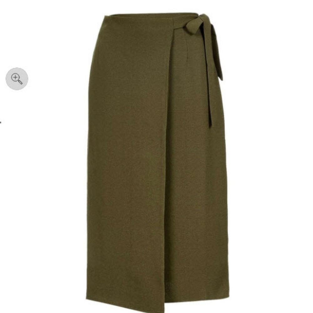 Topshop Wrap Tie Midi Skirt